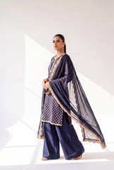 Navy Blue Jacquard – Luxury Pret Ensemble
