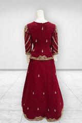 Maharani’s Ruby Lehenga – Noorangi – Chiffon