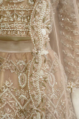 Floral Whisper Bridal Lehenga – Noorangi – Net