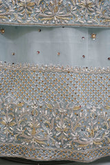 Skyline Splendor Bridal Lehenga – Noorangi – Net