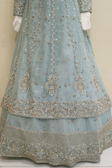 Skyline Splendor Bridal Lehenga – Noorangi – Net