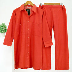 Terracotta Khadar Suit