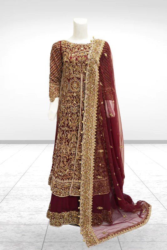Antique Elegance Radiance Lehenga – Noorangi – Net