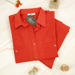 Terracotta Khadar Suit