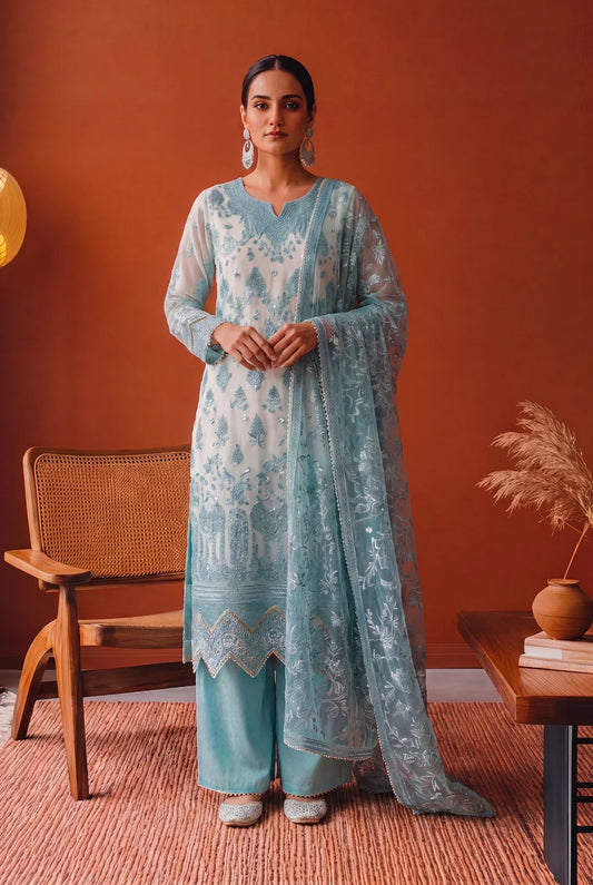 Ice Blue – Luxury Pret Ensemble