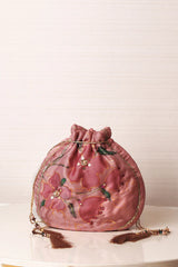 Tea Pink Lehenga Choli Set (Complimentary Potli Bag) – Semi Stitched – Noorangi – Jamawar