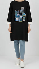 Black Embroidered Shirt