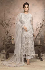 Irana - Net and Rawsilk - Light Gray