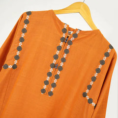 Orange Embroidered