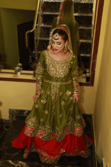 Pink & Green Lehenga