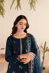 Albus Percival 3Pc - Embroidered Dhanak Dress