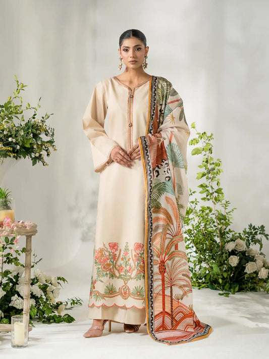 3 PIECE - EMBROIDERED LAWN SUIT