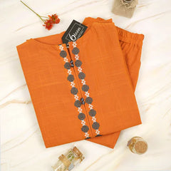 Orange Embroidered