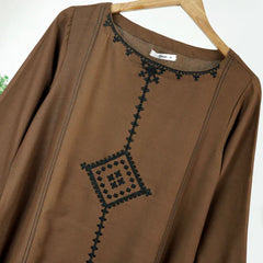 Brown Embroidered