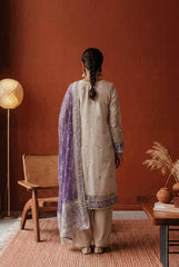 ROSE-6-B – Soft Lilac and Cream 3-Piece Ensemble