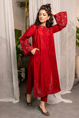 Afeefa 2Pc Embroidered Winter Dress