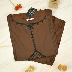Brown Embroidered