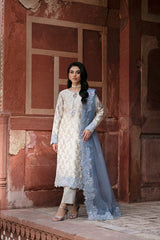 SF-262 | Jamawar Embossed Silk 3Pcs | Luxury Formal