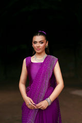 SF-259 | Pure Charmeuse Silk 2Pcs Saree | Luxury Formal