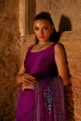 SF-259 | Pure Charmeuse Silk 2Pcs Saree | Luxury Formal