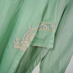 3 Pc Olive Oranza Embroidered Suit