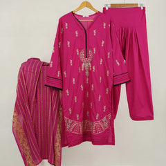 3 Pc Embroidered Lawn Suit