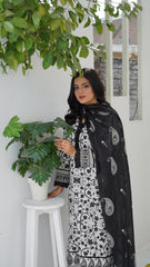 Aroshlay /Ebony Ivory 3pc Lawn Printed
