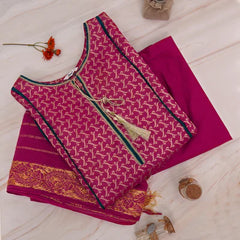 Hot Pink Lawn 3-Piece Suit