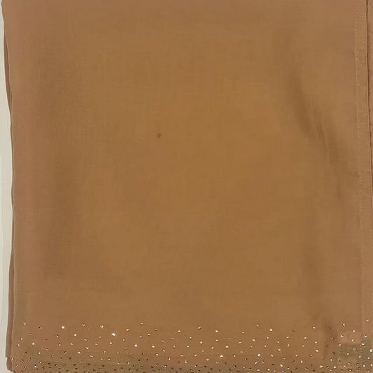 Cinnamon Plain Korean Chiffon - Chaddar