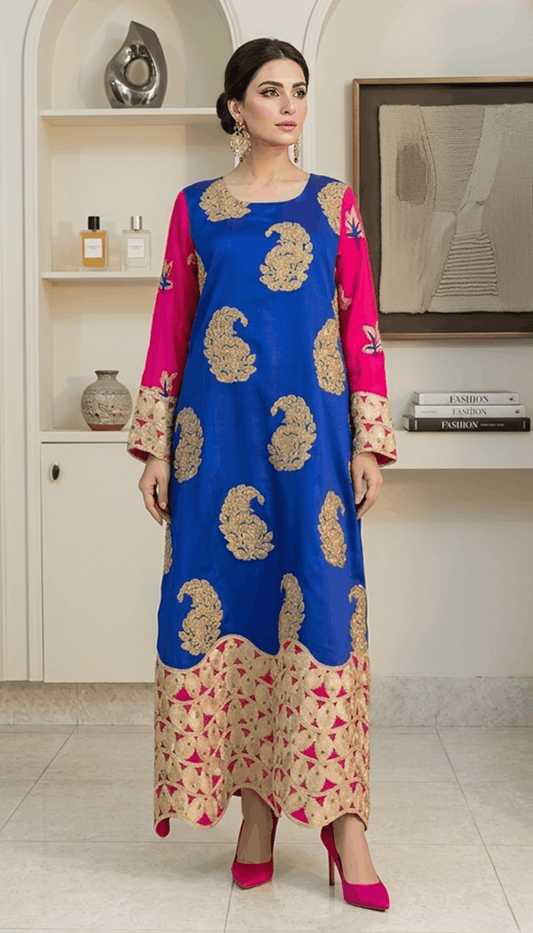 Hoor Blue Kaftan
