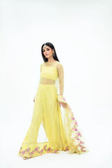 SF-258 | Embroidered Organza 4Pcs Saree | Luxury Formal