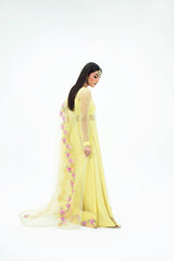 SF-258 | Embroidered Organza 4Pcs Saree | Luxury Formal