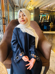 Kids Heart Embriodery Abaya-256