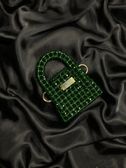 Crystal Mini Hand Bag (Green)