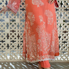 Elara Chiffon 4 Piece | Hand-Embellished And Screen Printed