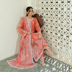 Elara Chiffon 4 Piece | Hand-Embellished And Screen Printed