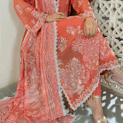 Elara Chiffon 4 Piece | Hand-Embellished And Screen Printed