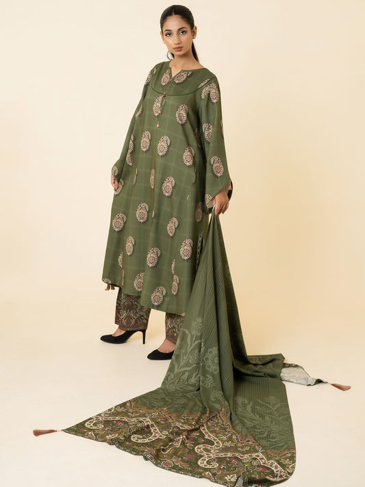3 PIECE - PRINTED LINEN SUIT