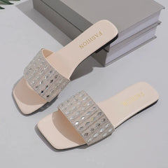 Fashion Casual Versatile Flat Slippers Beach Low Heel Trendy Women Sandals Fashion Women Shoes Slides Women