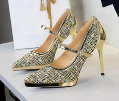 French Style Pointed Sexy High Heels for Women Thin Heels and Shallow Mouth Single Shoes