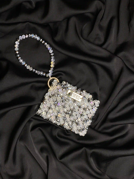 Shimmering Crystal Silver Wallet