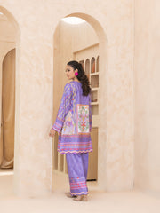 2 PIECE - PRINTED EMBOSSED SILK