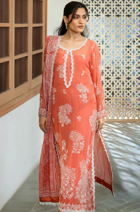 Elara Chiffon 4 Piece | Hand-Embellished And Screen Printed