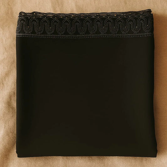 Black Korean Chiffon - Chaddar