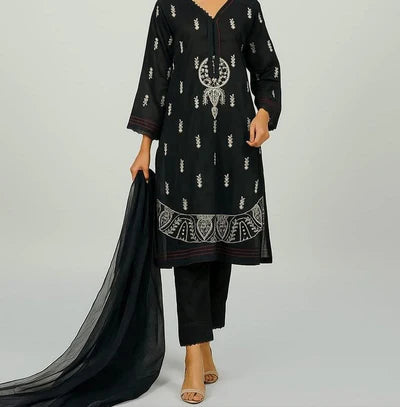 3 Pc Embroidered Lawn Suit