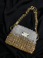 White Champagne Clutch Bag