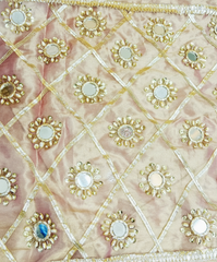 Zari Organza Peach Shawl