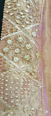 Zari Organza Peach Shawl