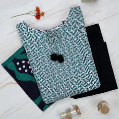 Green Geometric Print