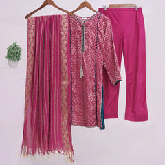 Hot Pink Lawn 3-Piece Suit